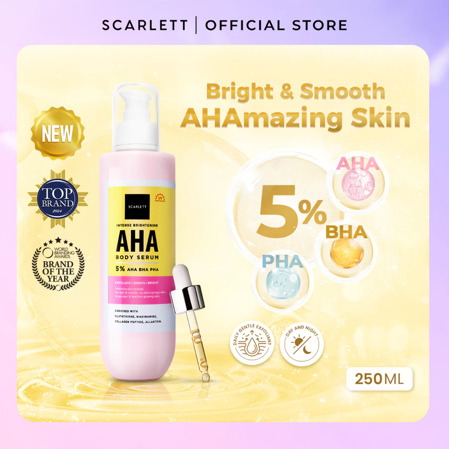 Scarlett Whitening Intense Brightening AHA Body Serum 5% AHA BHA PHA