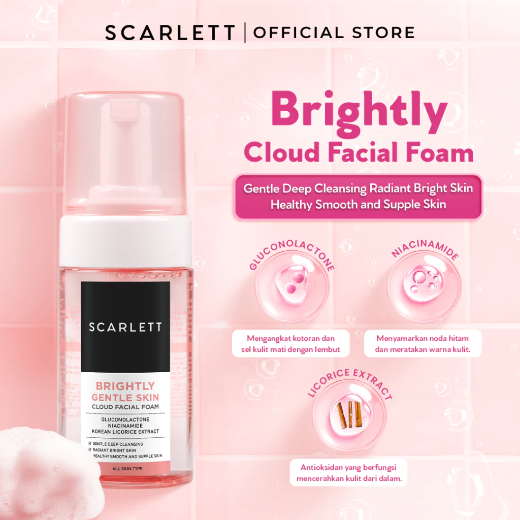 Scarlett Whitening Cloud Facial Foam - Gambar 3